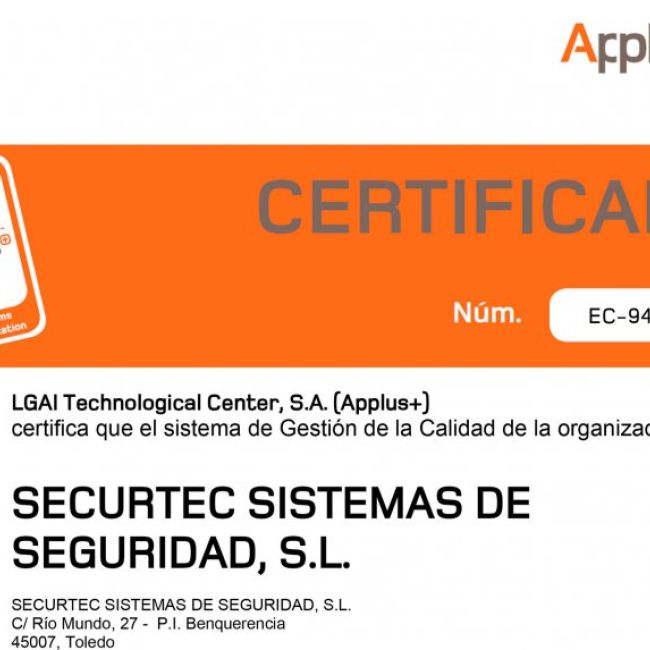 Acreditaciones de Securtec